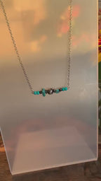 Turquoise Navajo Color Bar Necklace