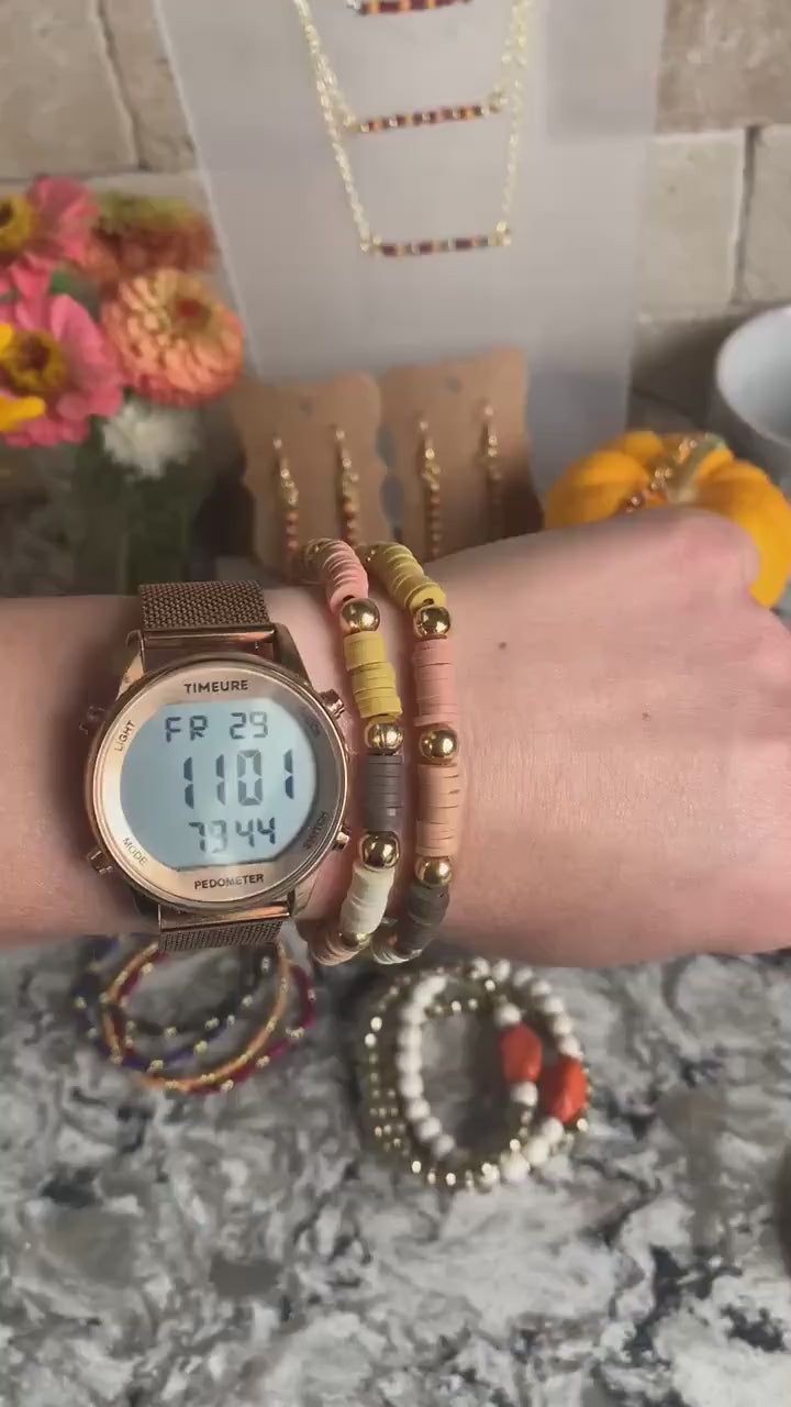 Fall / Autumn clay bracelets