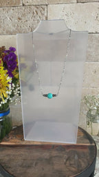 Teal Pendant Necklaces (2 versions) (Length - 15 inches)