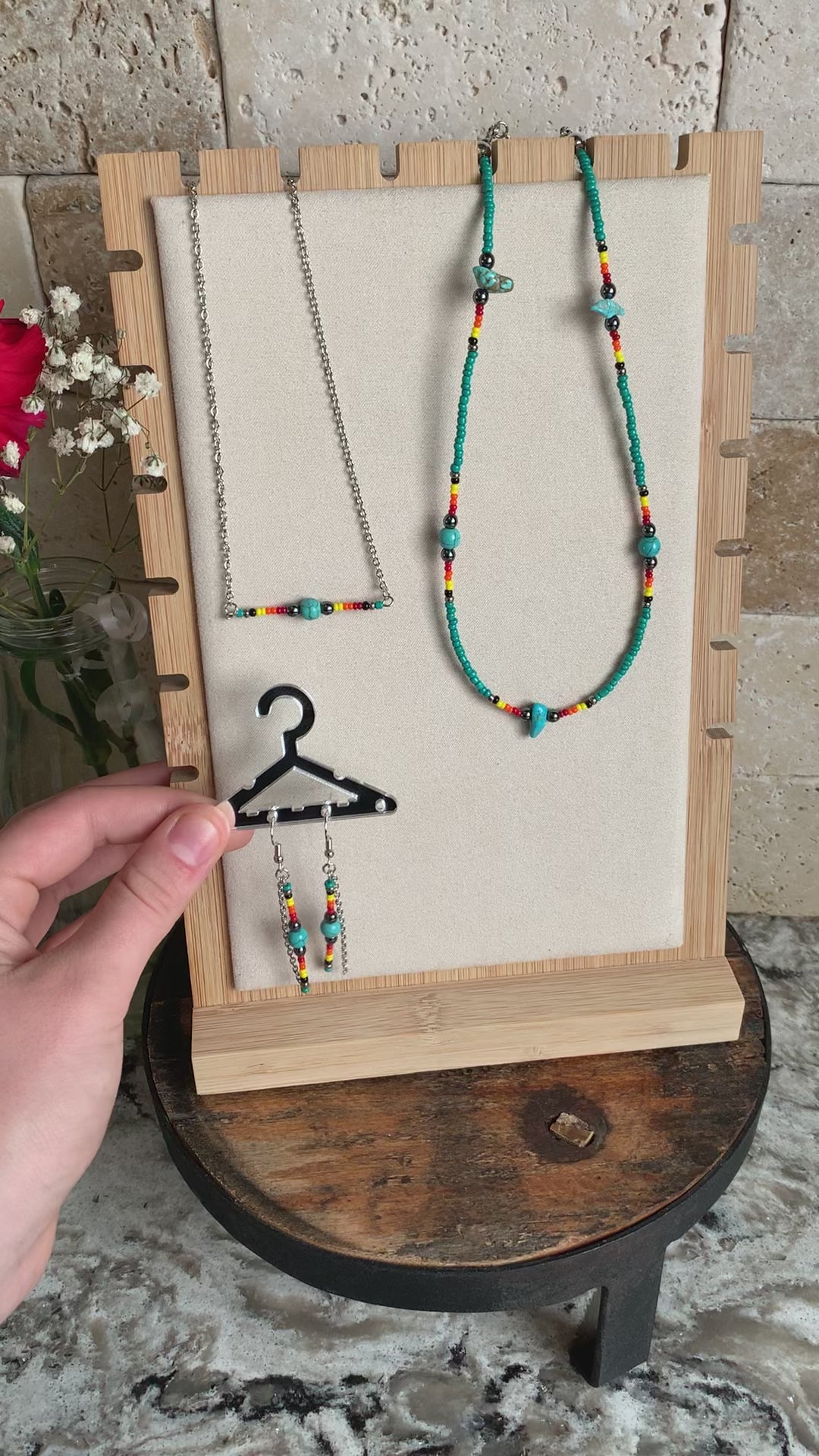 Daily Wear Turquoise Beaded Set